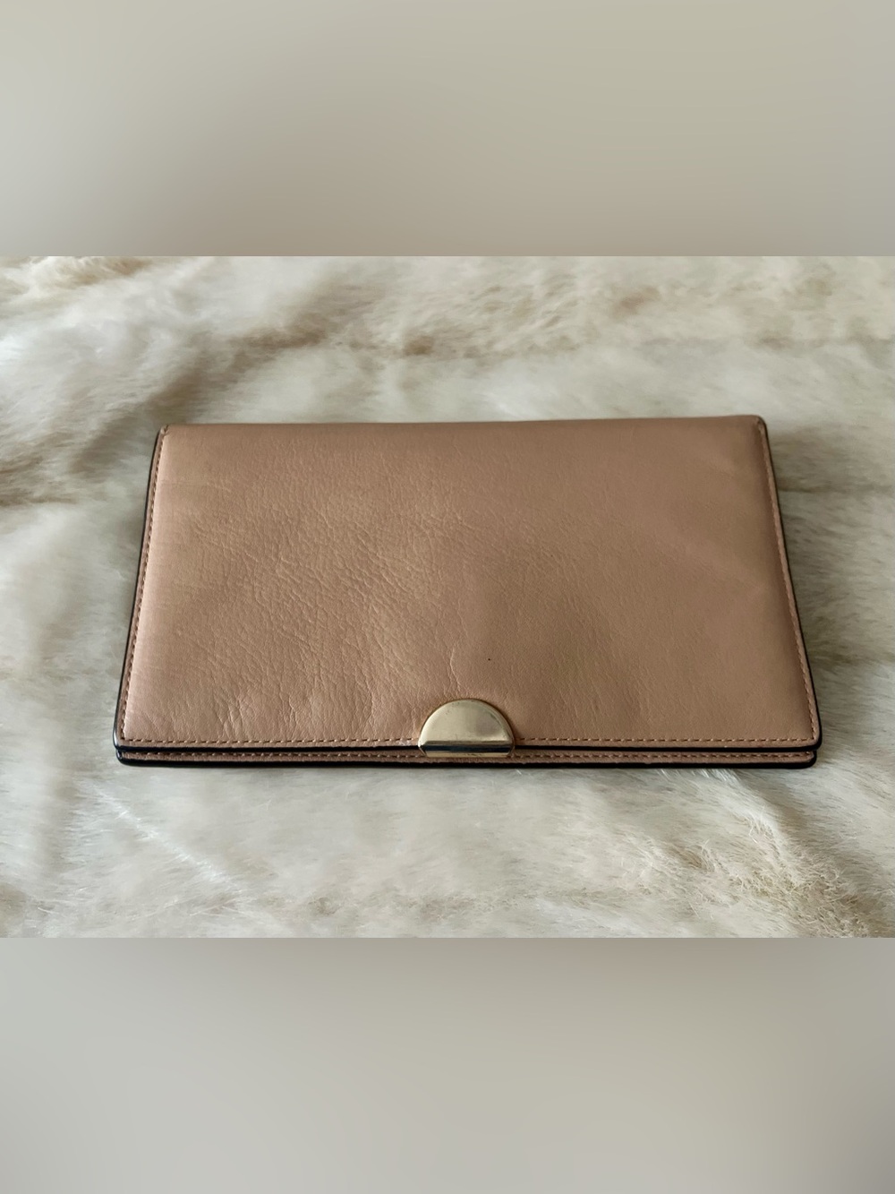 Coach Dreamer Wallet 66615 Taupe Burgundy Leather Gold Hardware